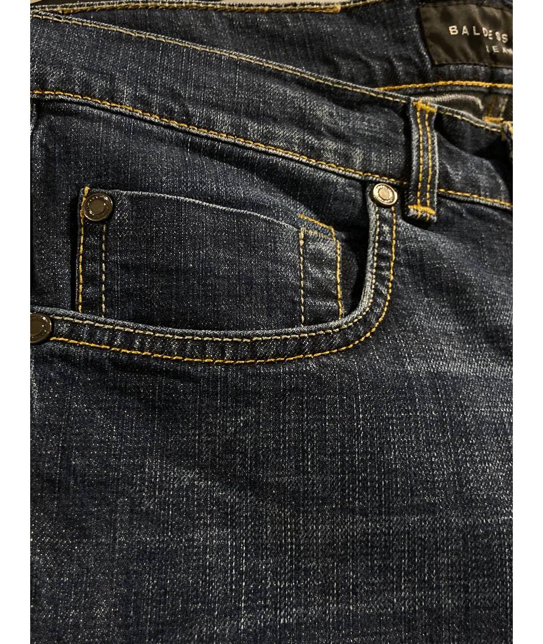 BALDESSARINI Темно-синие хлопковые прямые джинсы, фото 4