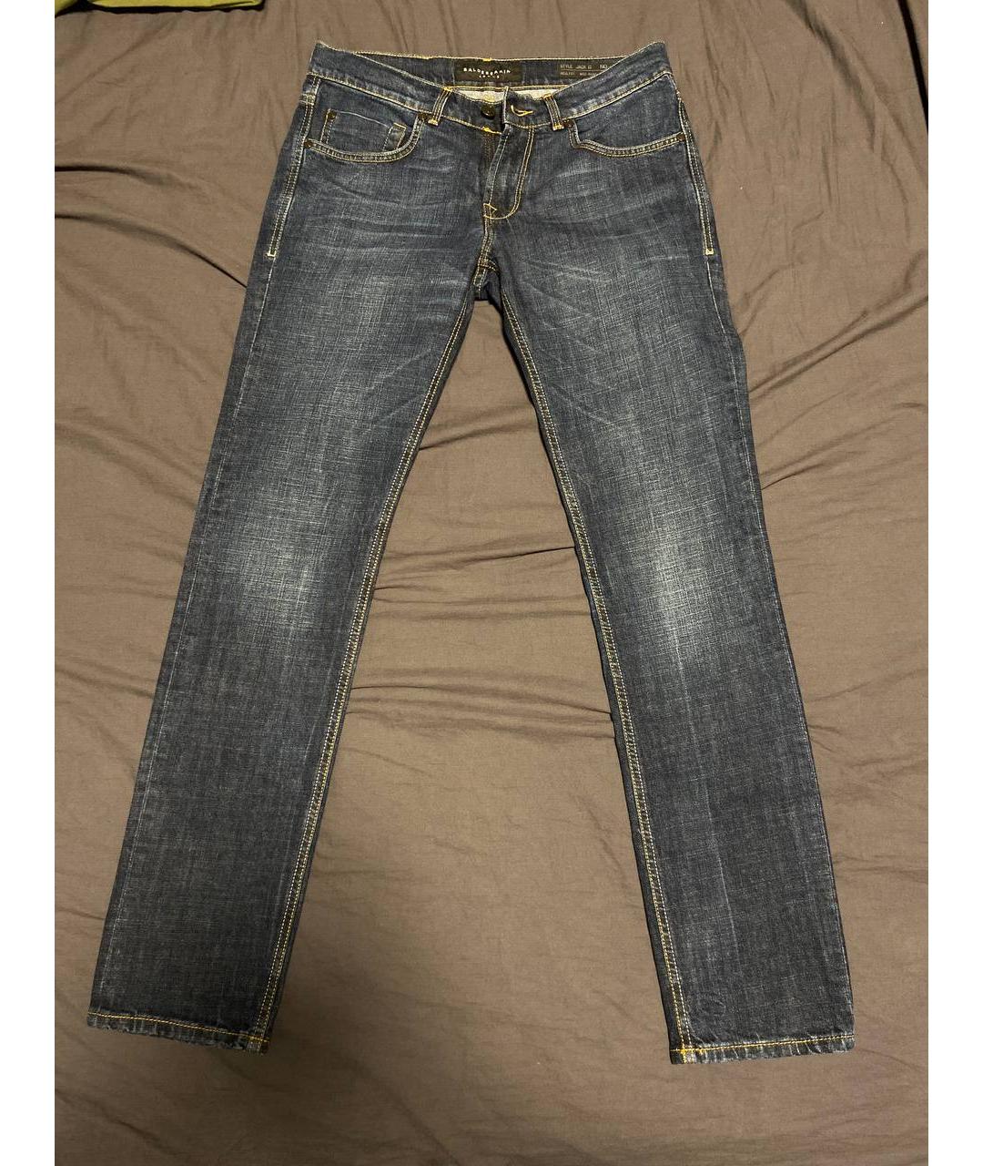 BALDESSARINI Темно-синие хлопковые прямые джинсы, фото 9