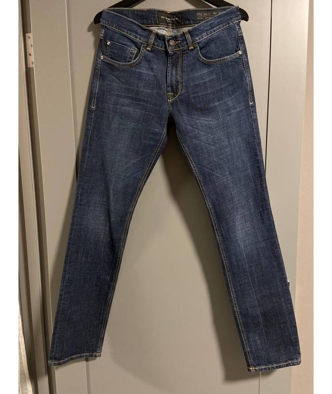 BALDESSARINI Темно-синие хлопковые прямые джинсы, фото 10
