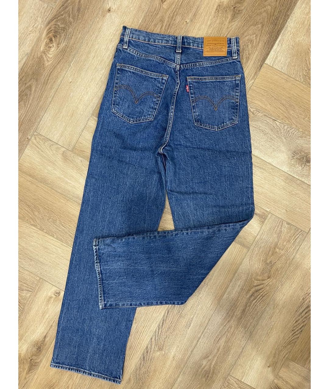 LEVI'S Синие хлопко-эластановые прямые джинсы, фото 7