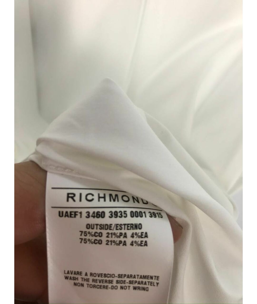 JOHN RICHMOND Белая хлопковая кэжуал рубашка, фото 5