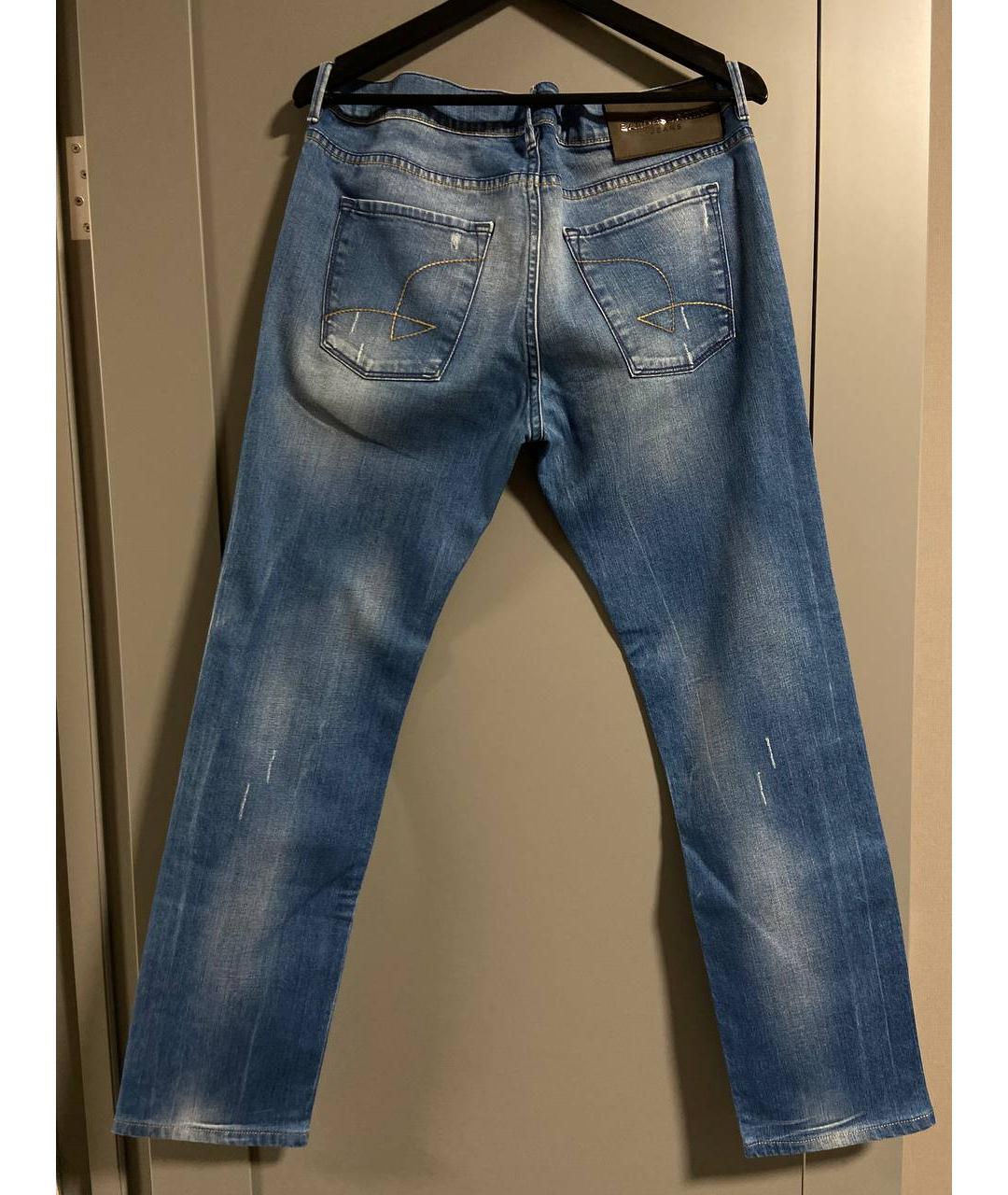 BALDESSARINI Голубые хлопковые джинсы скинни, фото 2