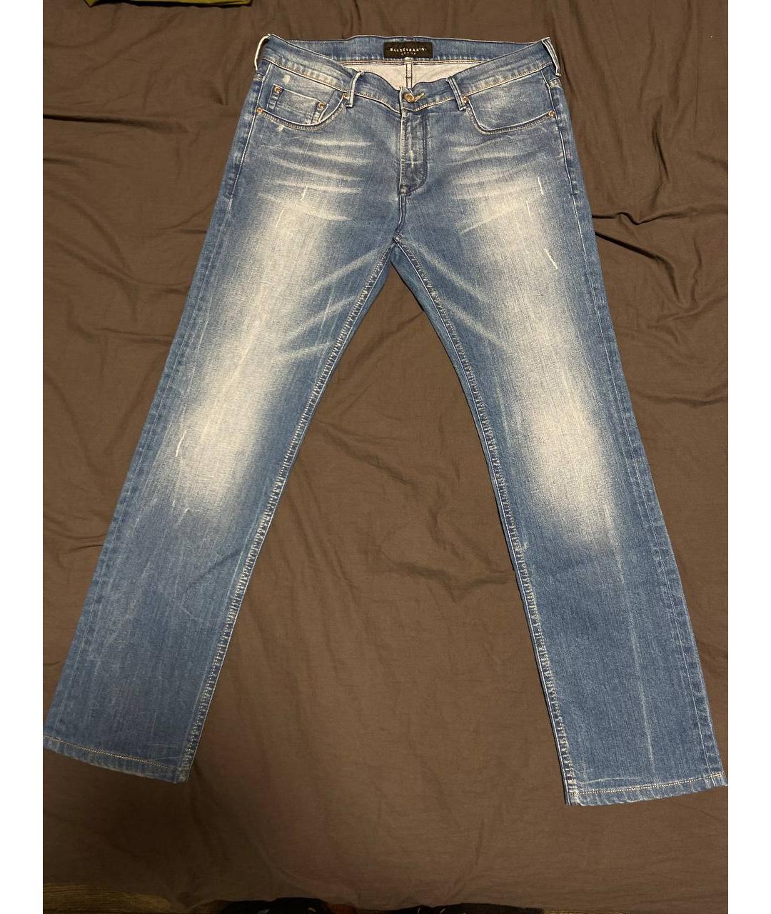 BALDESSARINI Голубые хлопковые джинсы скинни, фото 5