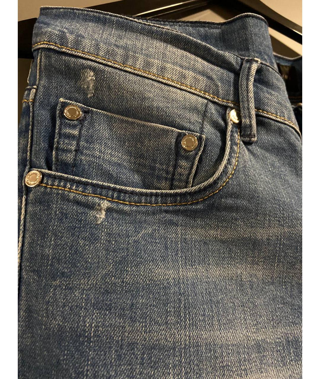 BALDESSARINI Голубые хлопковые джинсы скинни, фото 4