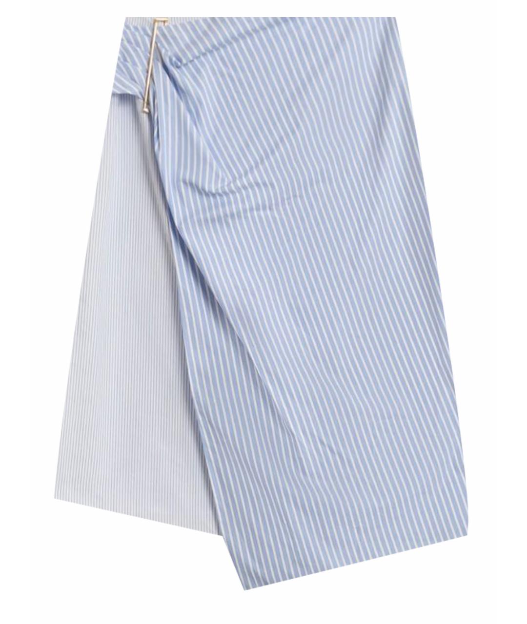 CHRISTIAN DIOR PRE-OWNED Голубая хлопковая юбка миди, фото 1