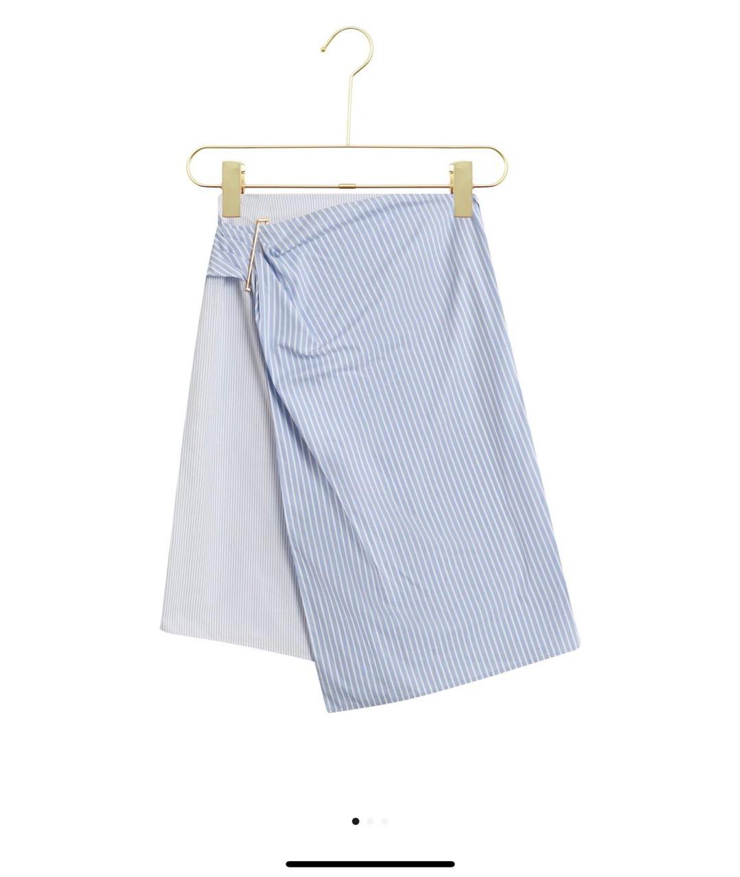 CHRISTIAN DIOR PRE-OWNED Голубая хлопковая юбка миди, фото 4
