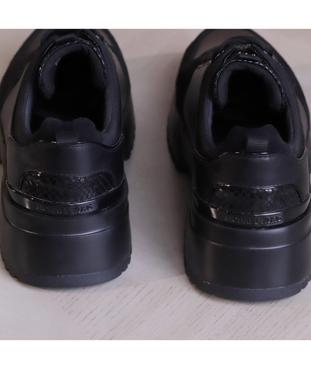 MICHAEL MICHAEL KORS Черные кожаные кроссовки, фото 3