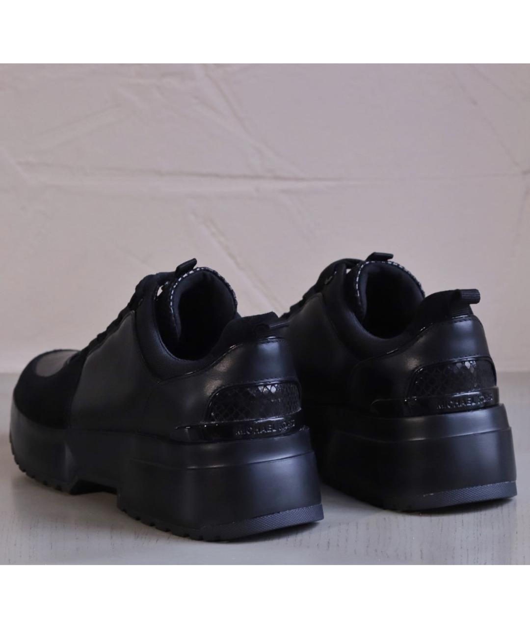 MICHAEL MICHAEL KORS Черные кожаные кроссовки, фото 4