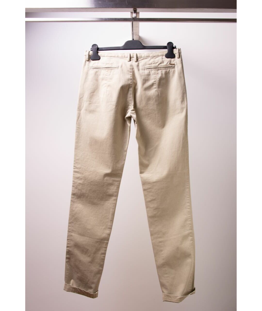FENDI Бежевые хлопковые прямые брюки, фото 2