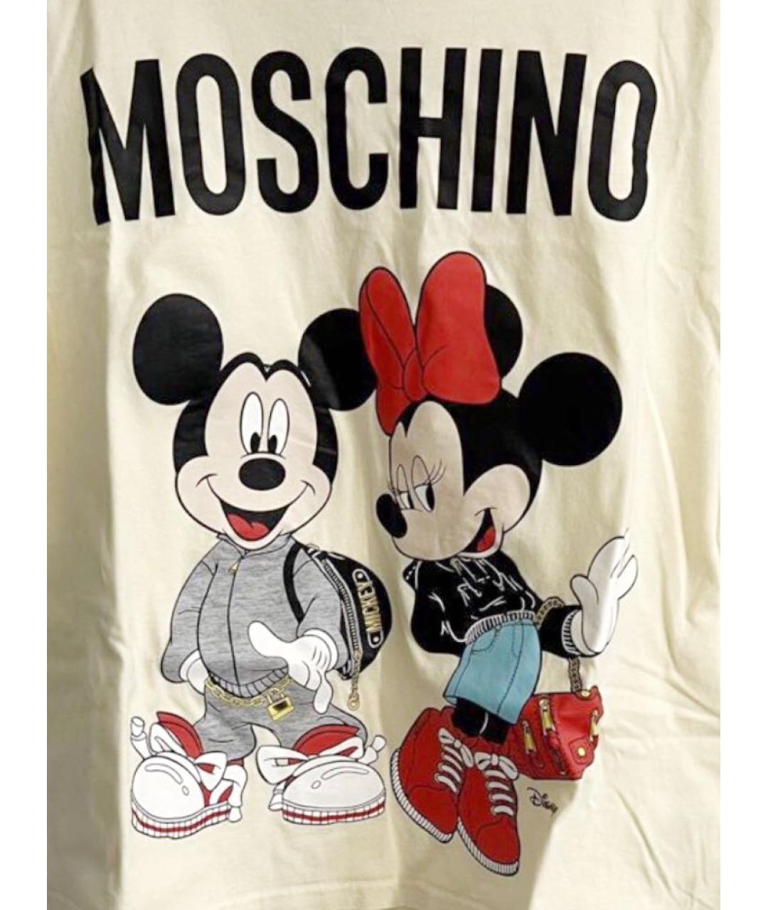 MOSCHINO Желтая хлопковая футболка, фото 4