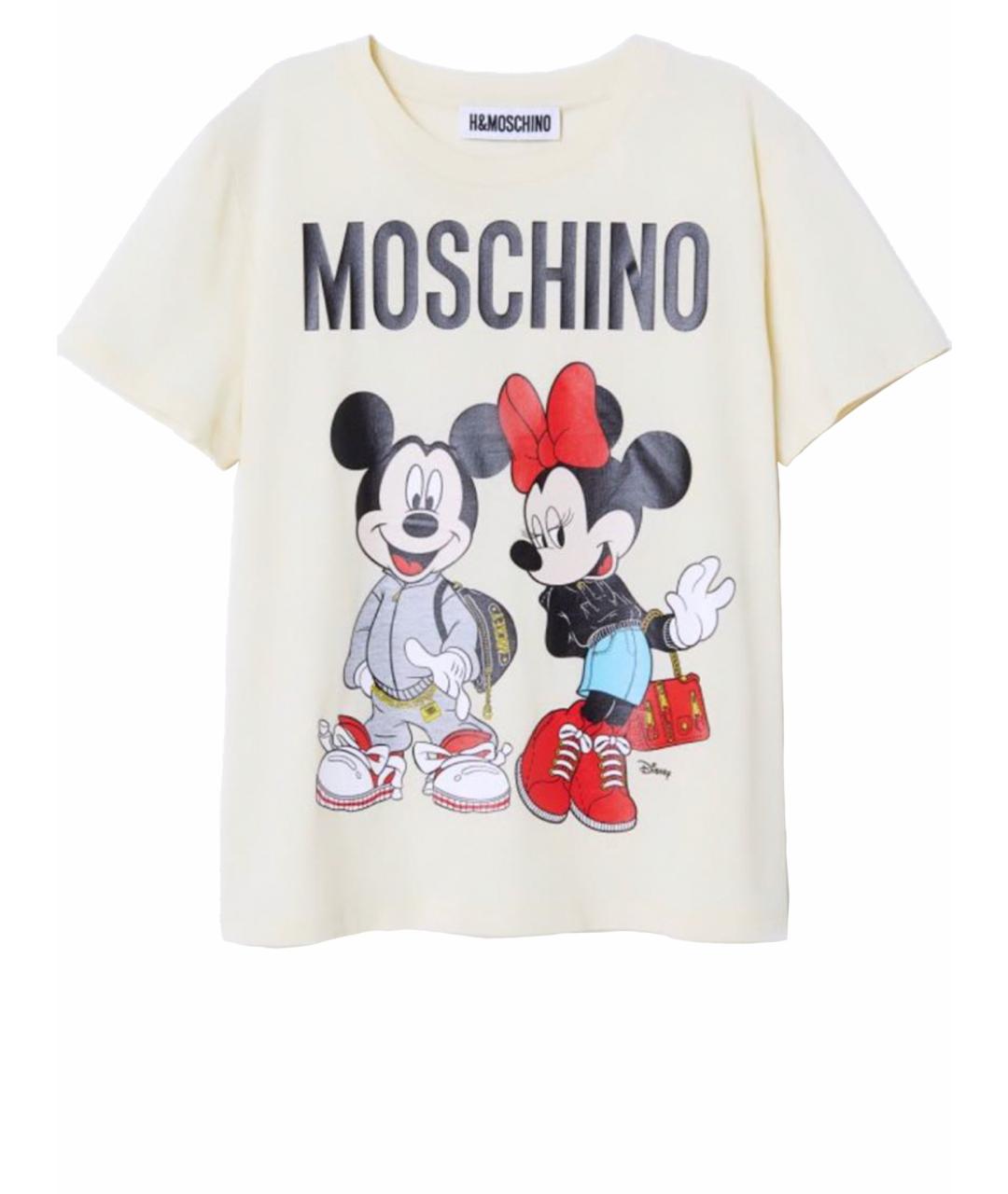 MOSCHINO Желтая хлопковая футболка, фото 1