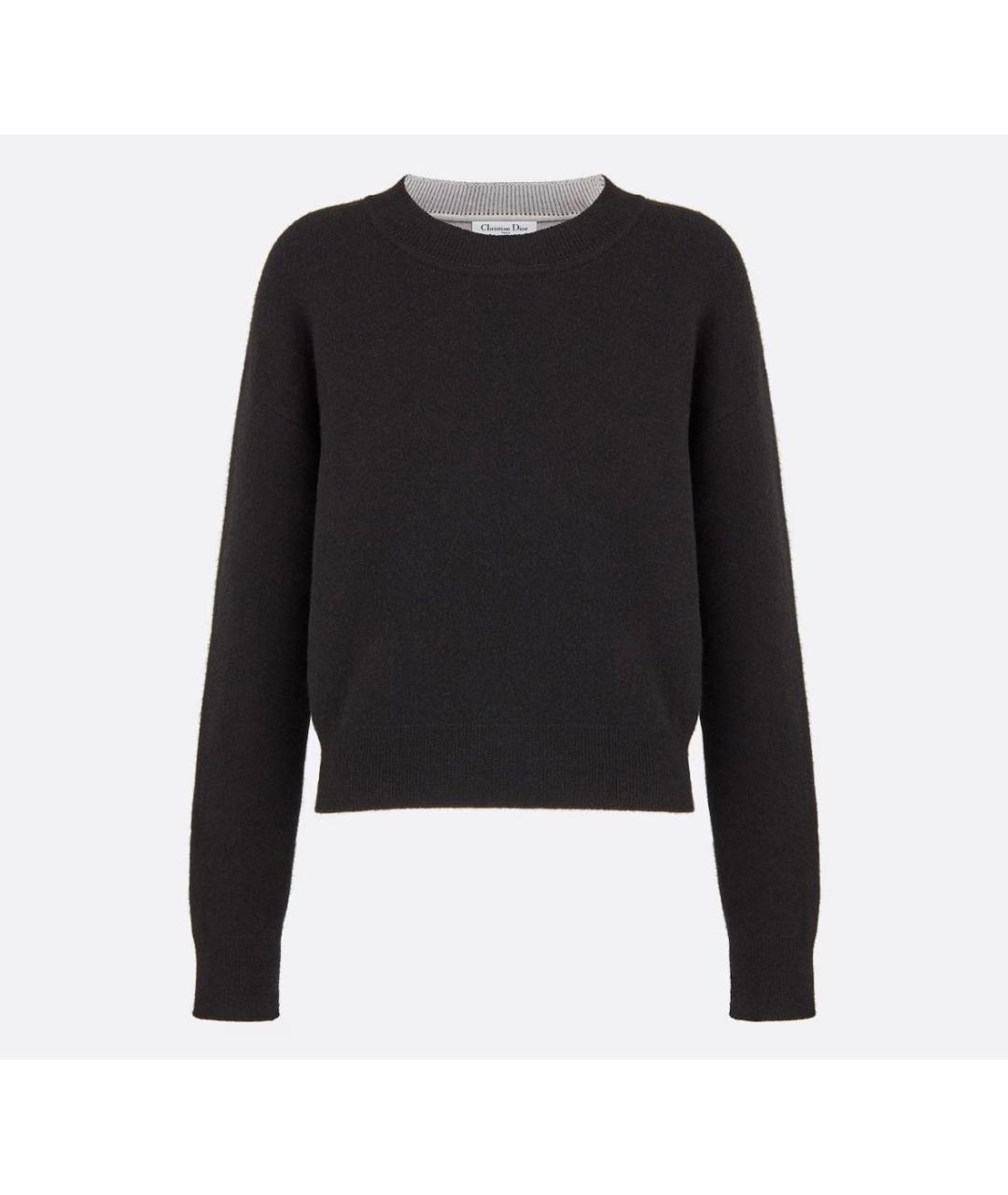 CHRISTIAN DIOR Черный кашемировый джемпер / свитер, фото 8