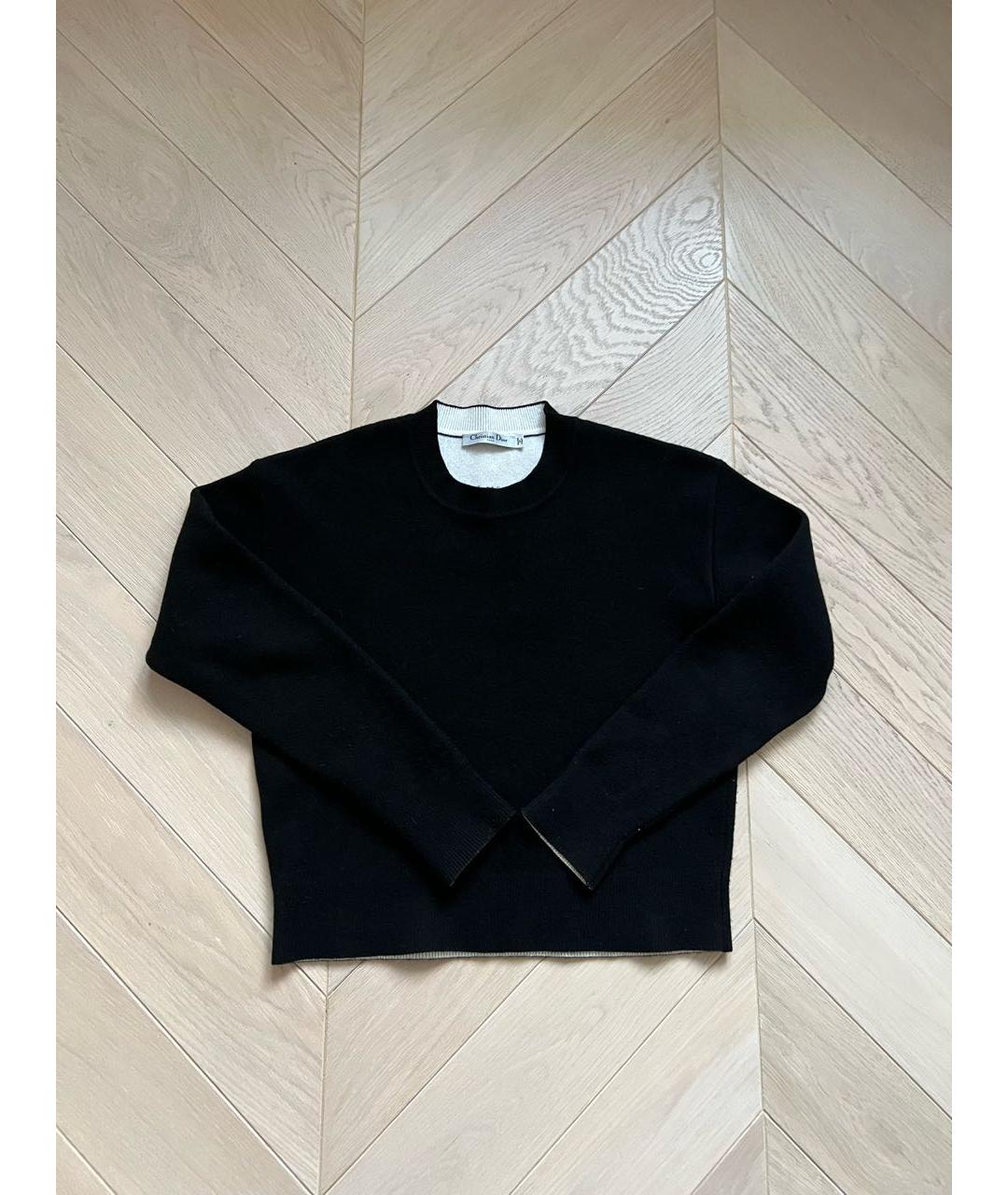 CHRISTIAN DIOR Черный кашемировый джемпер / свитер, фото 3