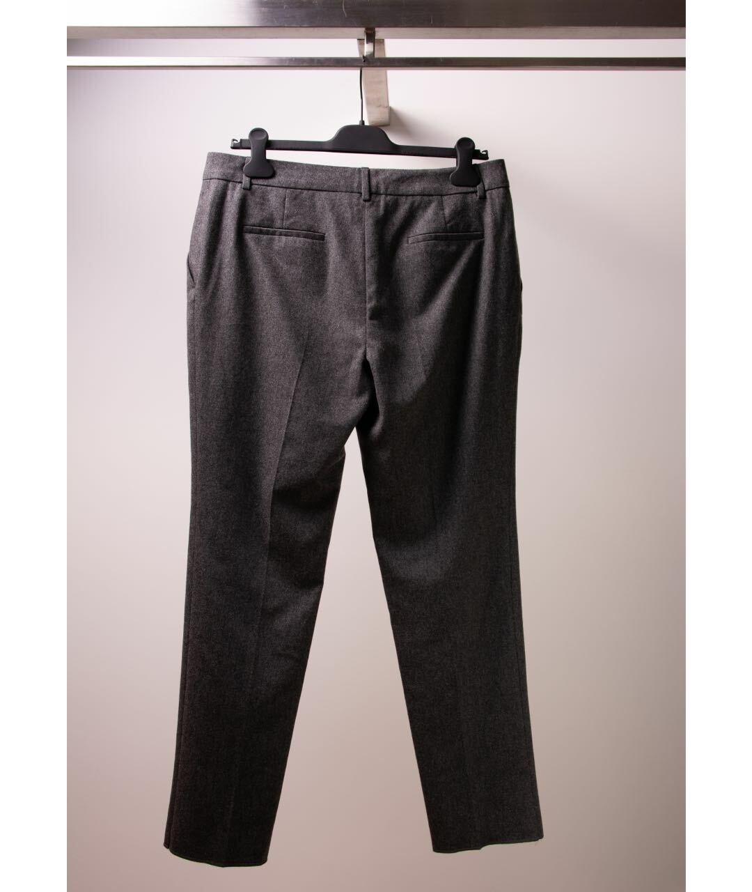 FENDI Серые шерстяные брюки узкие, фото 2