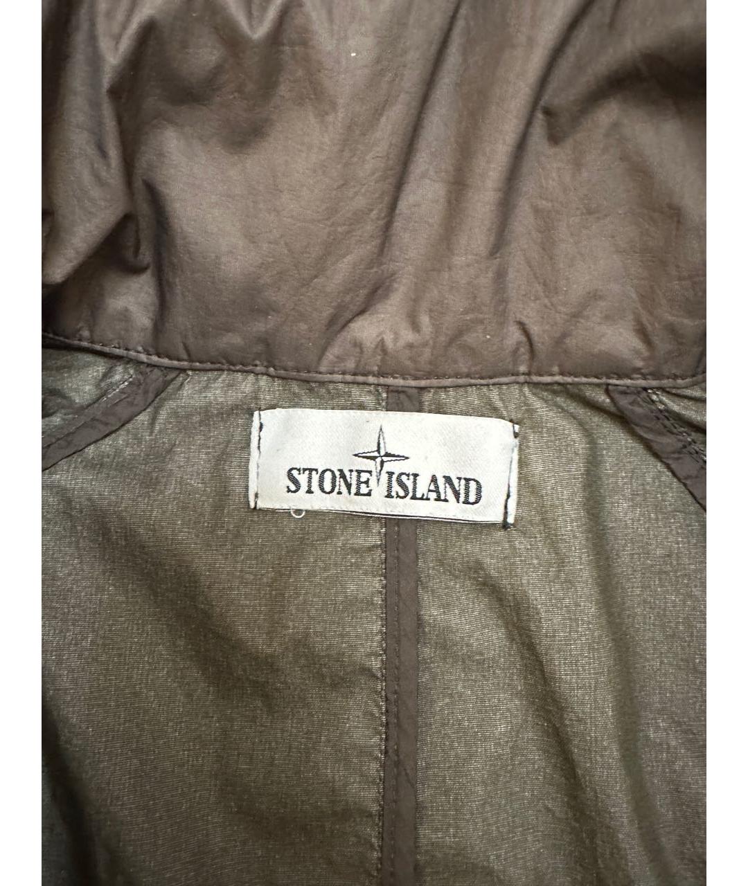 STONE ISLAND Хаки полиамидовый тренч / плащ, фото 3