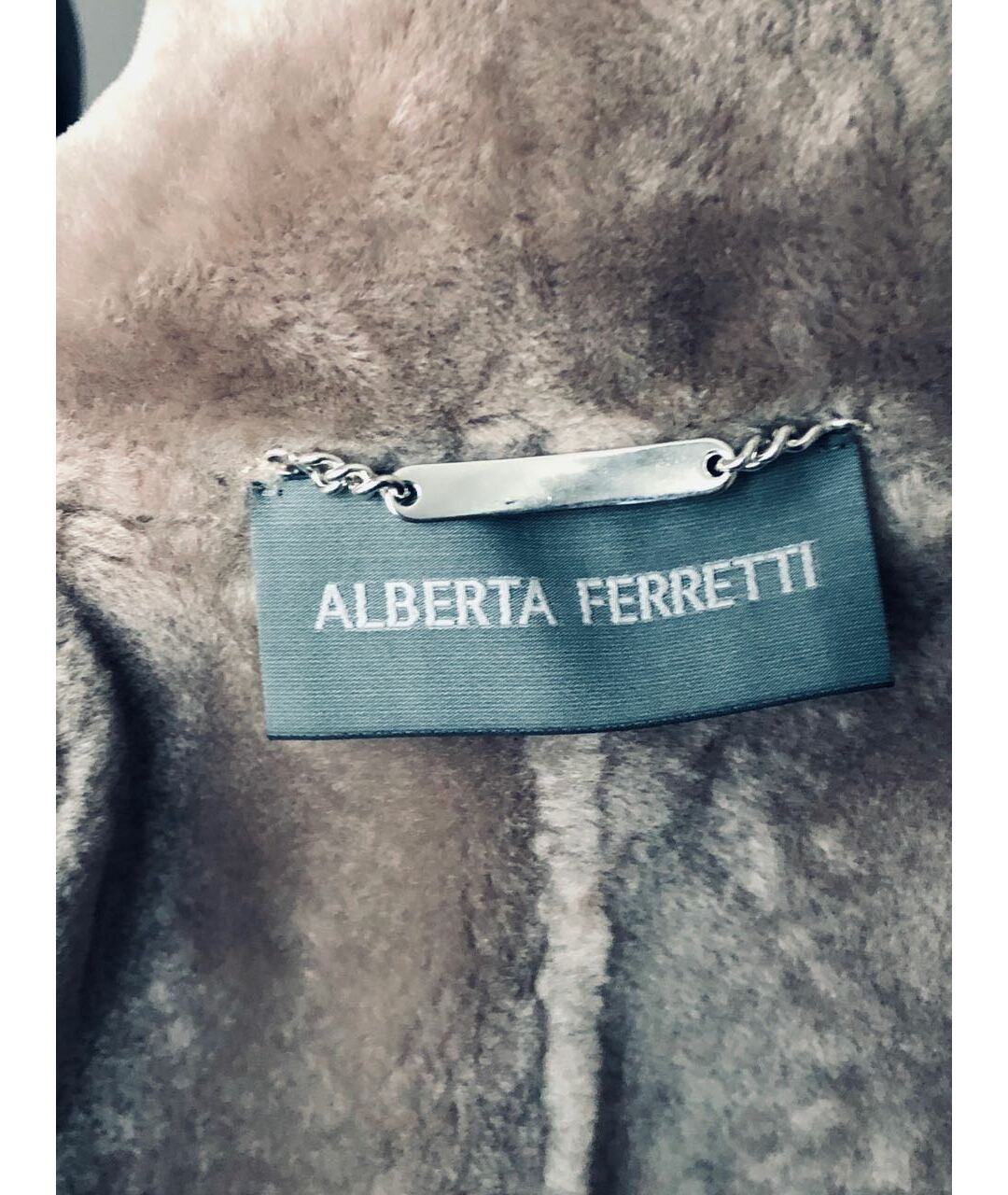 ALBERTA FERRETTI Бежевая замшевая дубленка, фото 4