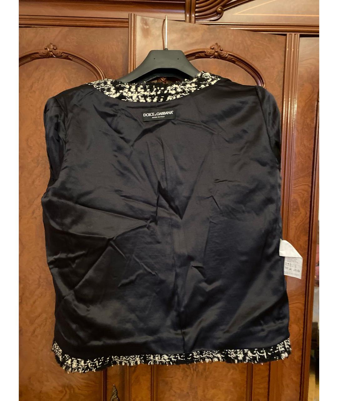 DOLCE&GABBANA Черный твидовый костюм с юбками, фото 3