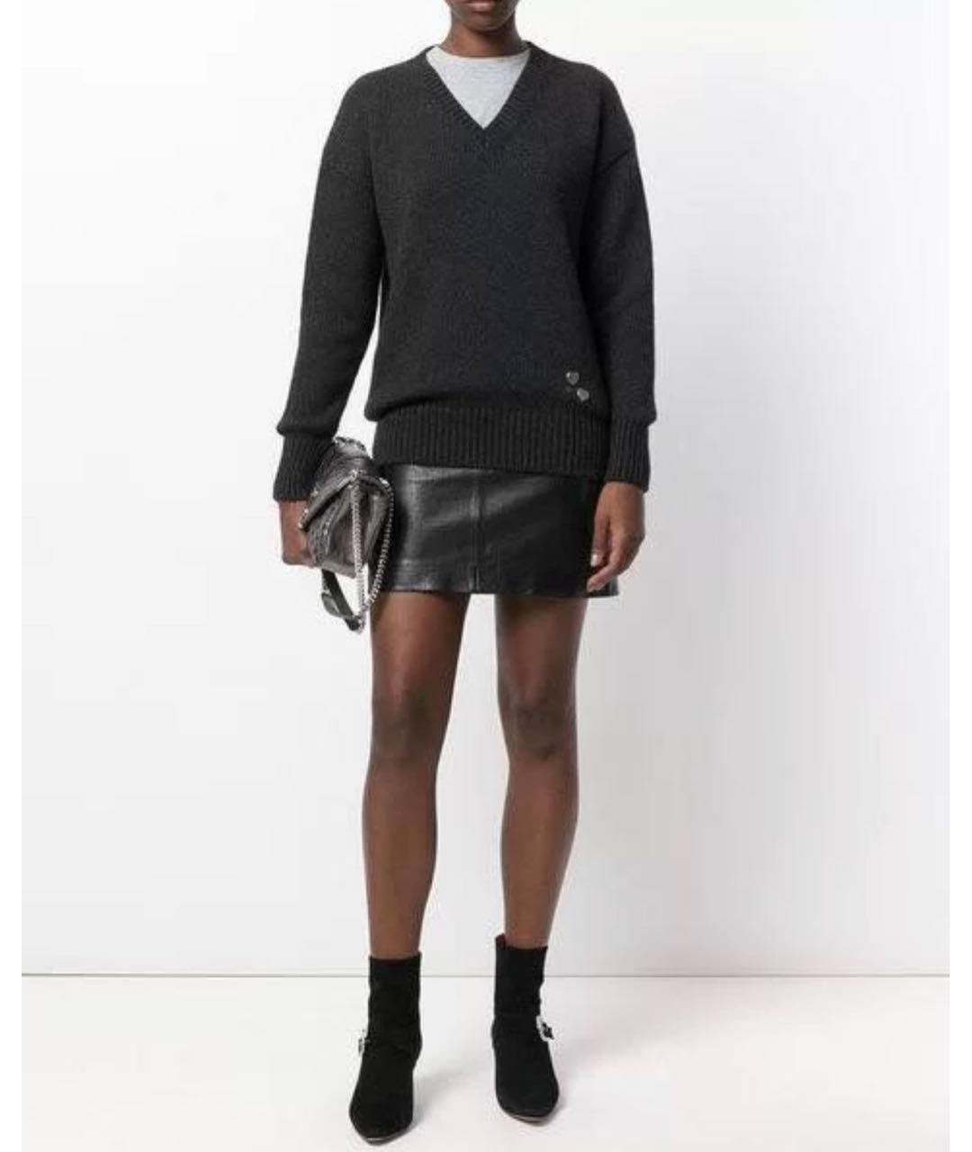 SAINT LAURENT Серый кашемировый джемпер / свитер, фото 2