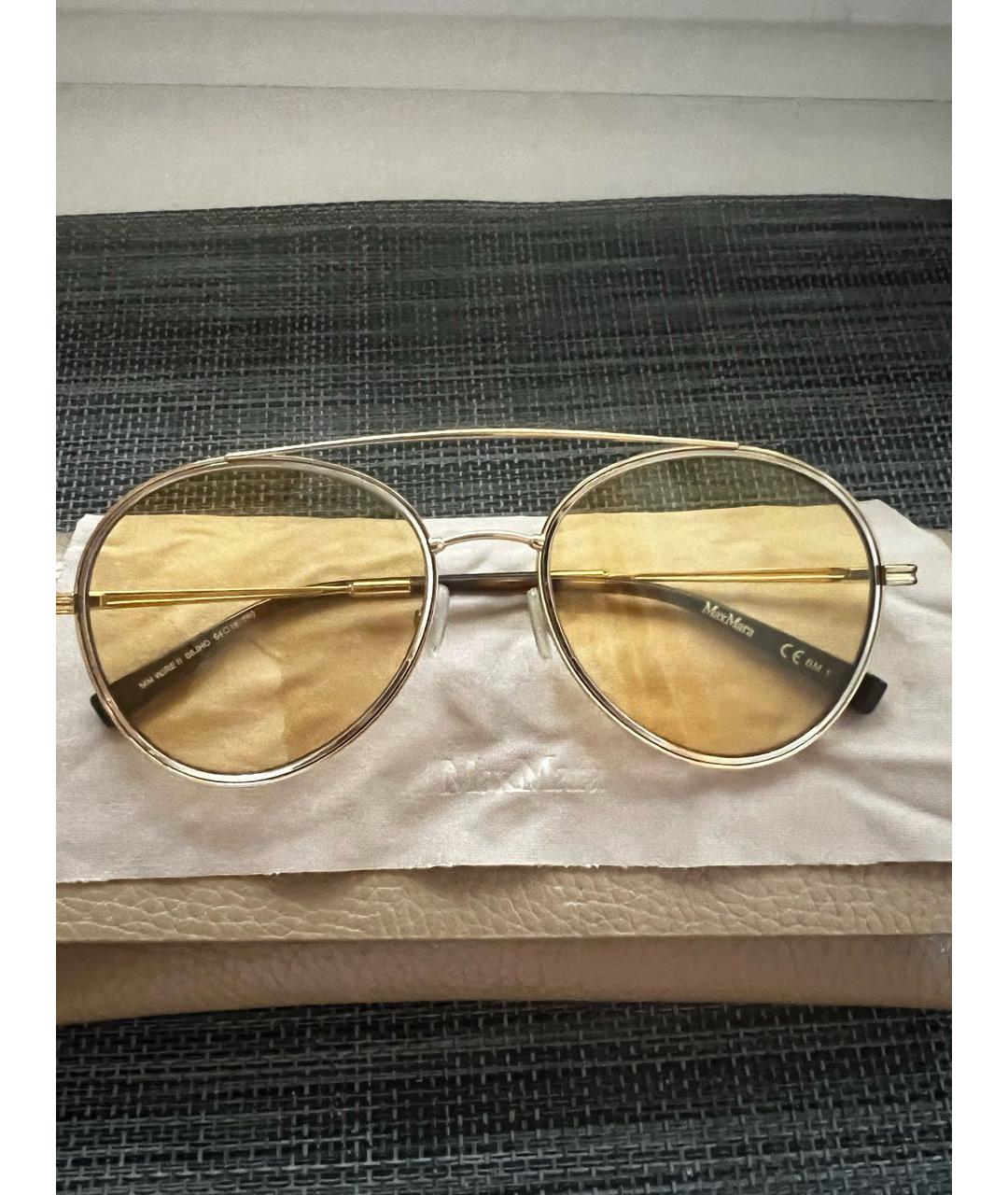 'S MAX MARA Желтые солнцезащитные очки, фото 4