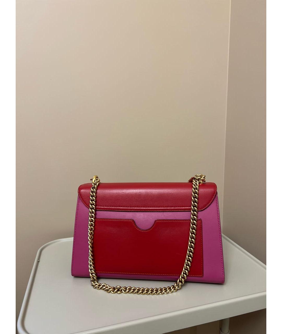 GUCCI Красная кожаная сумка через плечо, фото 3