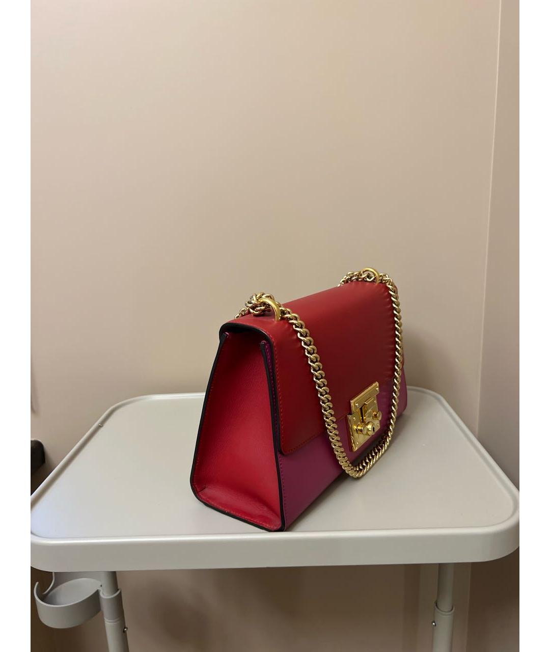 GUCCI Красная кожаная сумка через плечо, фото 2