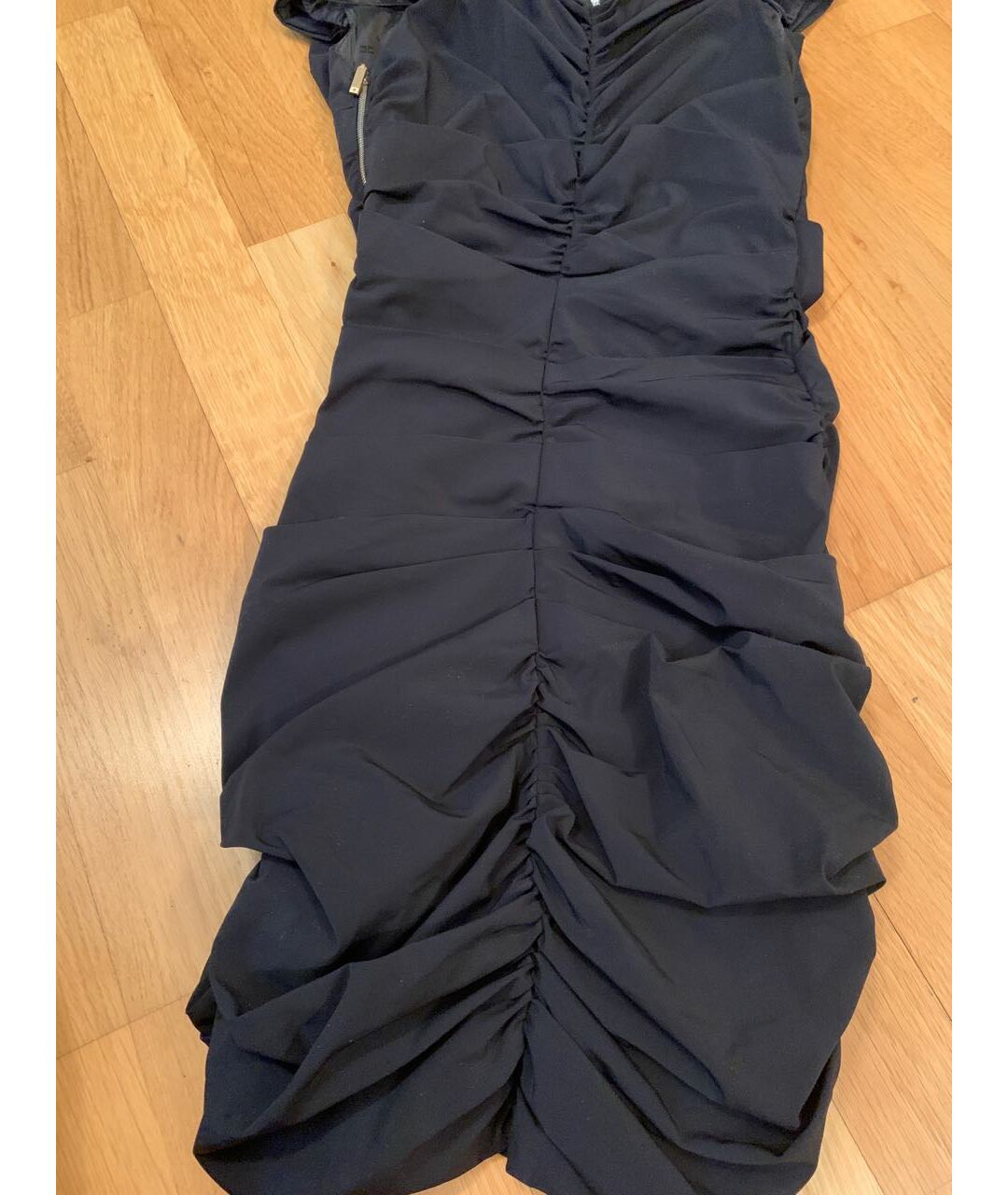 ELISABETTA FRANCHI Черное полиамидовое повседневное платье, фото 5