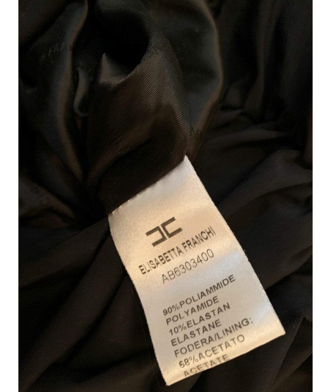 ELISABETTA FRANCHI Черное полиамидовое повседневное платье, фото 7