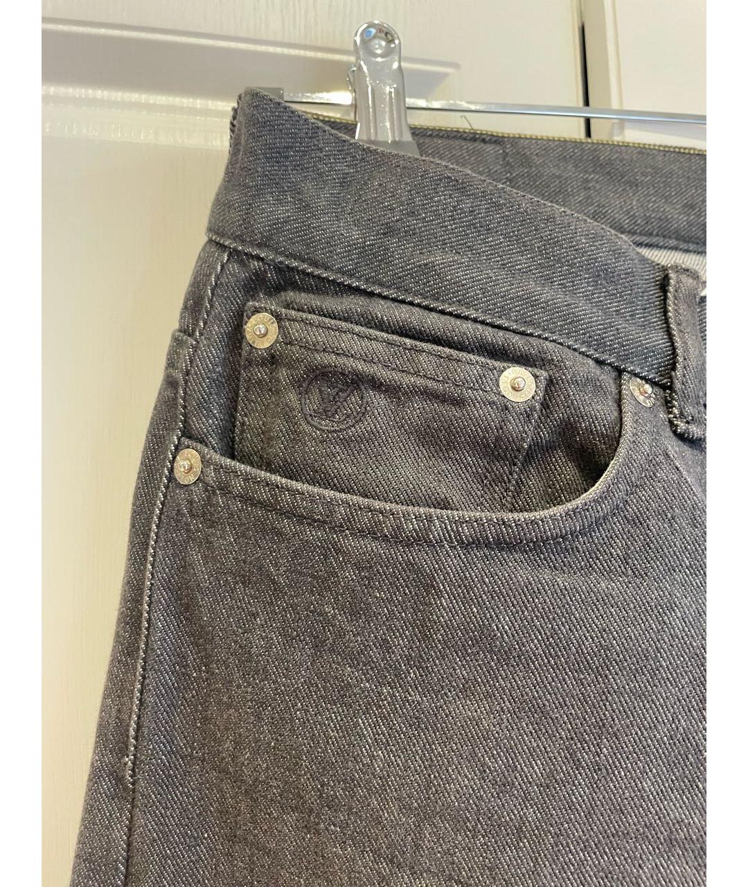 LOUIS VUITTON Серые хлопковые джинсы скинни, фото 3