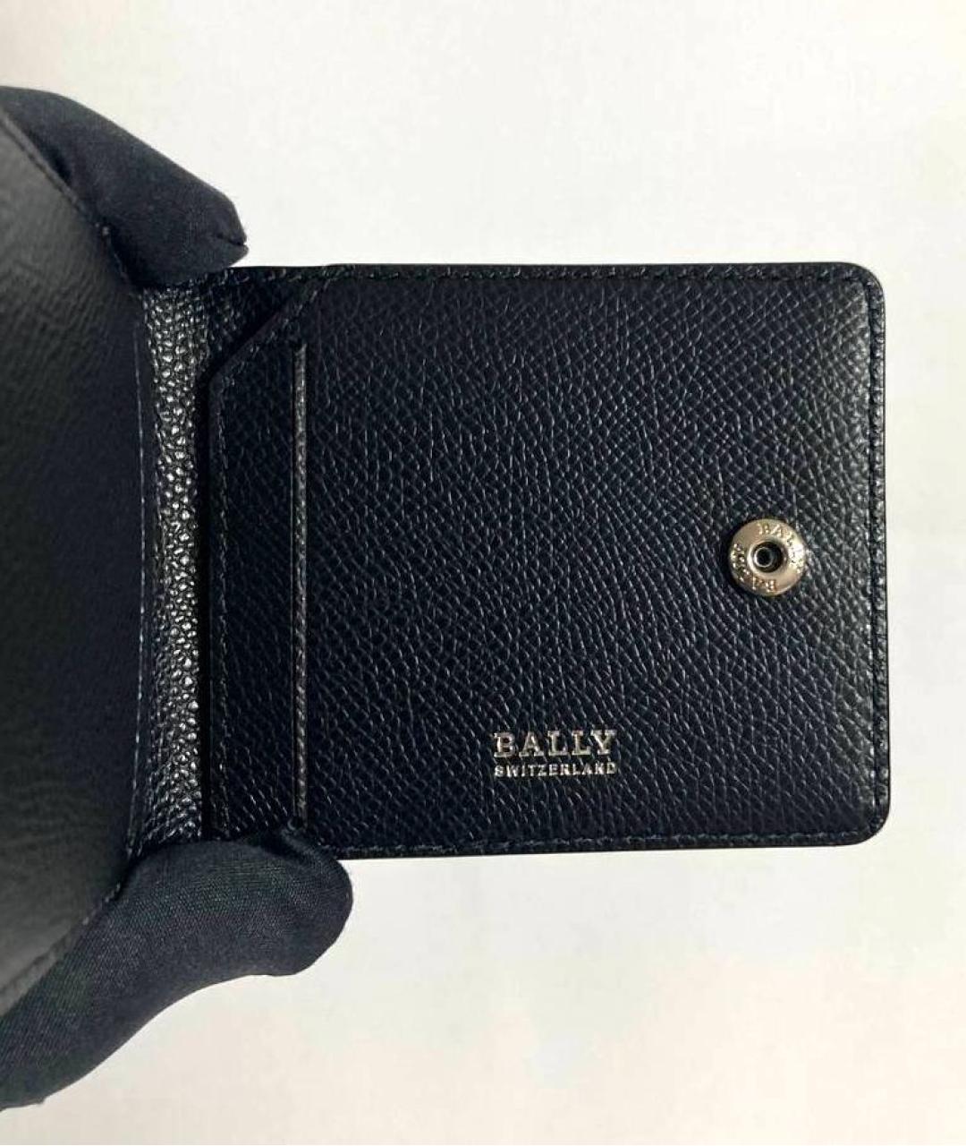 BALLY Черная кожаная визитница, фото 7