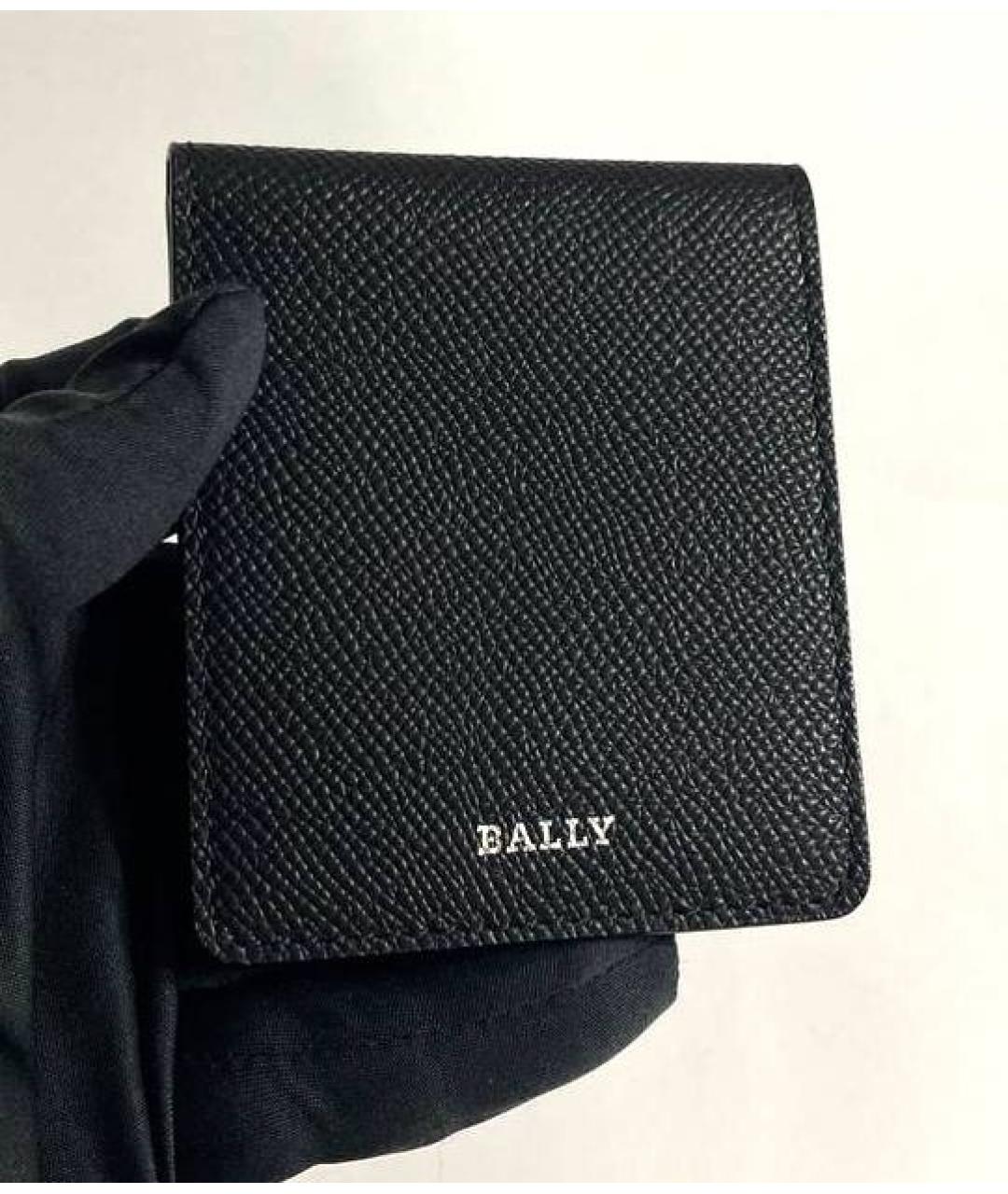 BALLY Черная кожаная визитница, фото 5