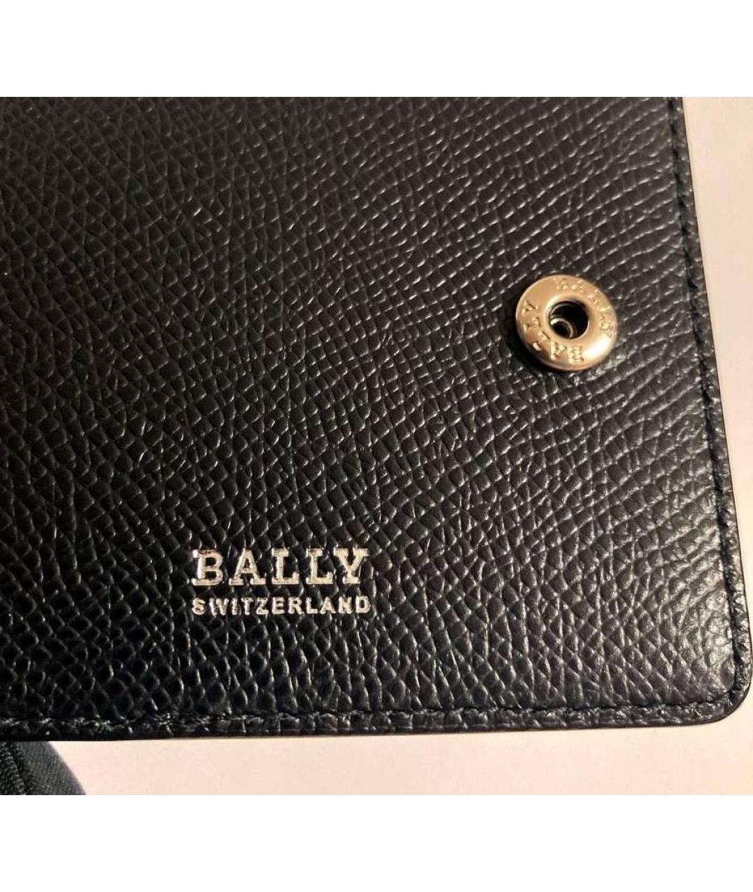 BALLY Черная кожаная визитница, фото 8