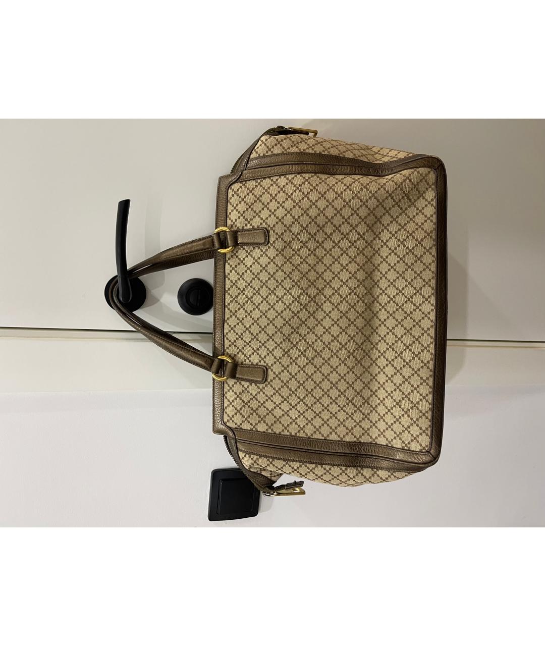 GUCCI Золотая сумка тоут из лакированной кожи, фото 3