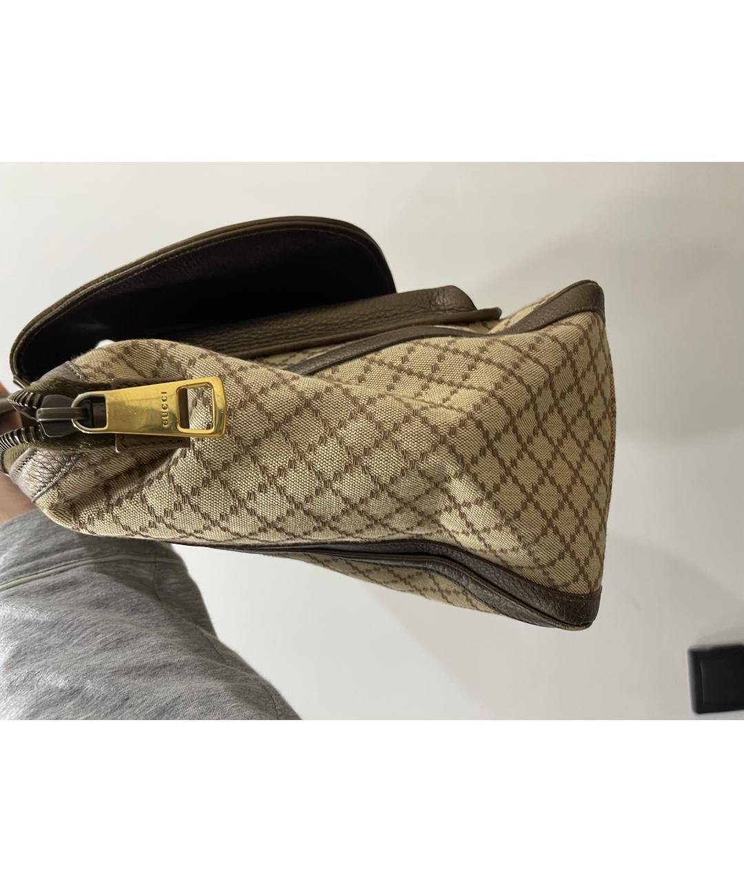 GUCCI Золотая сумка тоут из лакированной кожи, фото 2