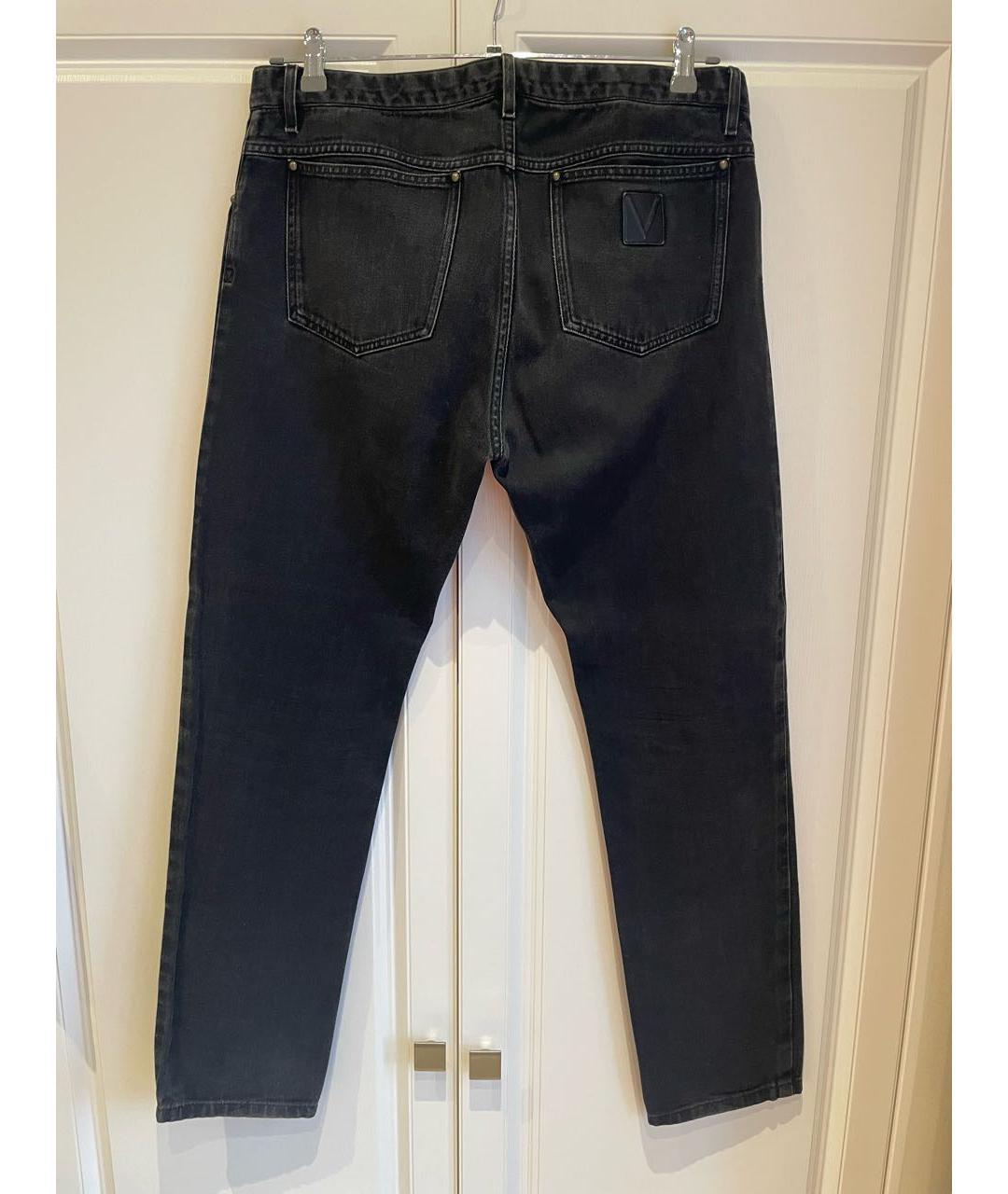 LOUIS VUITTON PRE-OWNED Антрацитовые хлопковые джинсы скинни, фото 2