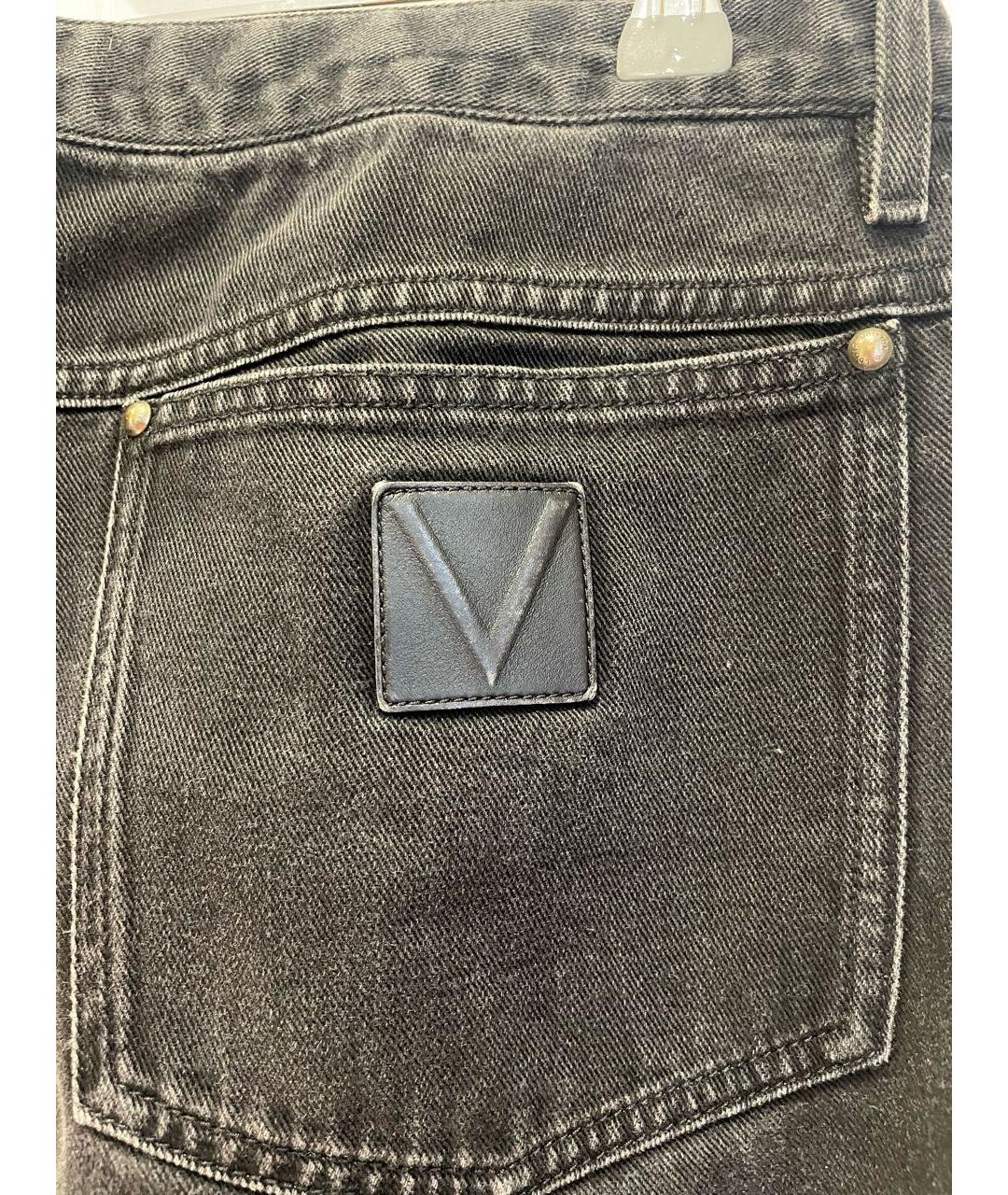 LOUIS VUITTON PRE-OWNED Антрацитовые хлопковые джинсы скинни, фото 4