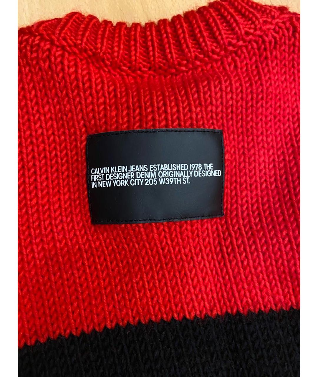 CALVIN KLEIN JEANS Красный шерстяной джемпер / свитер, фото 7