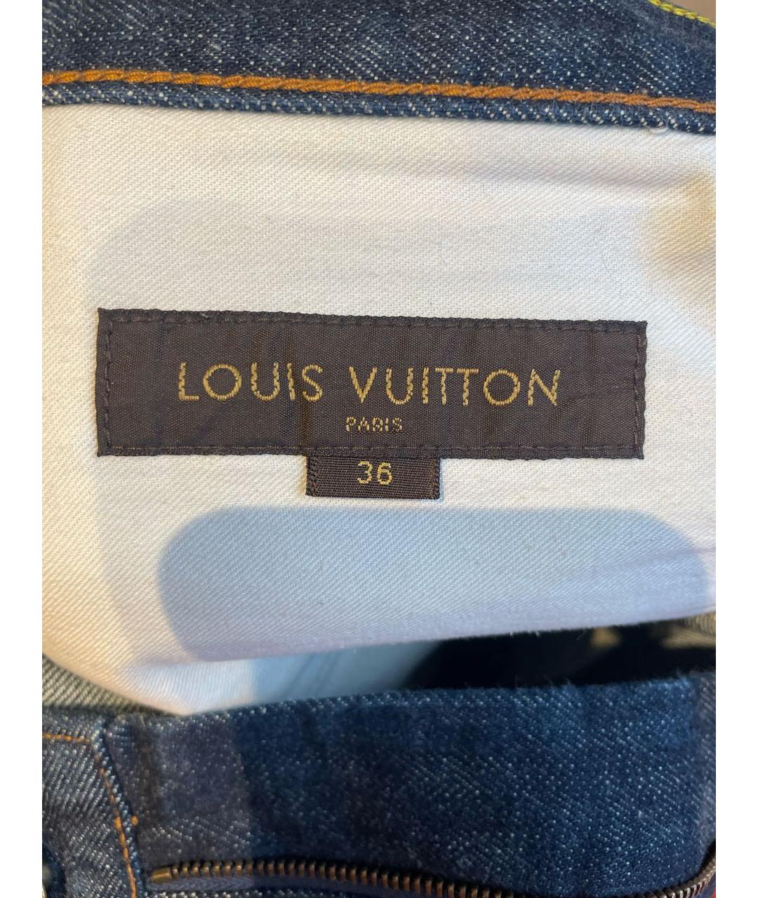 LOUIS VUITTON PRE-OWNED Темно-синие хлопковые джинсы, фото 5