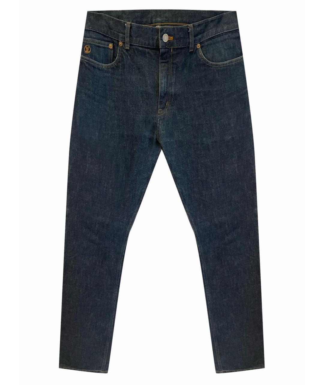 LOUIS VUITTON PRE-OWNED Темно-синие хлопковые джинсы, фото 1