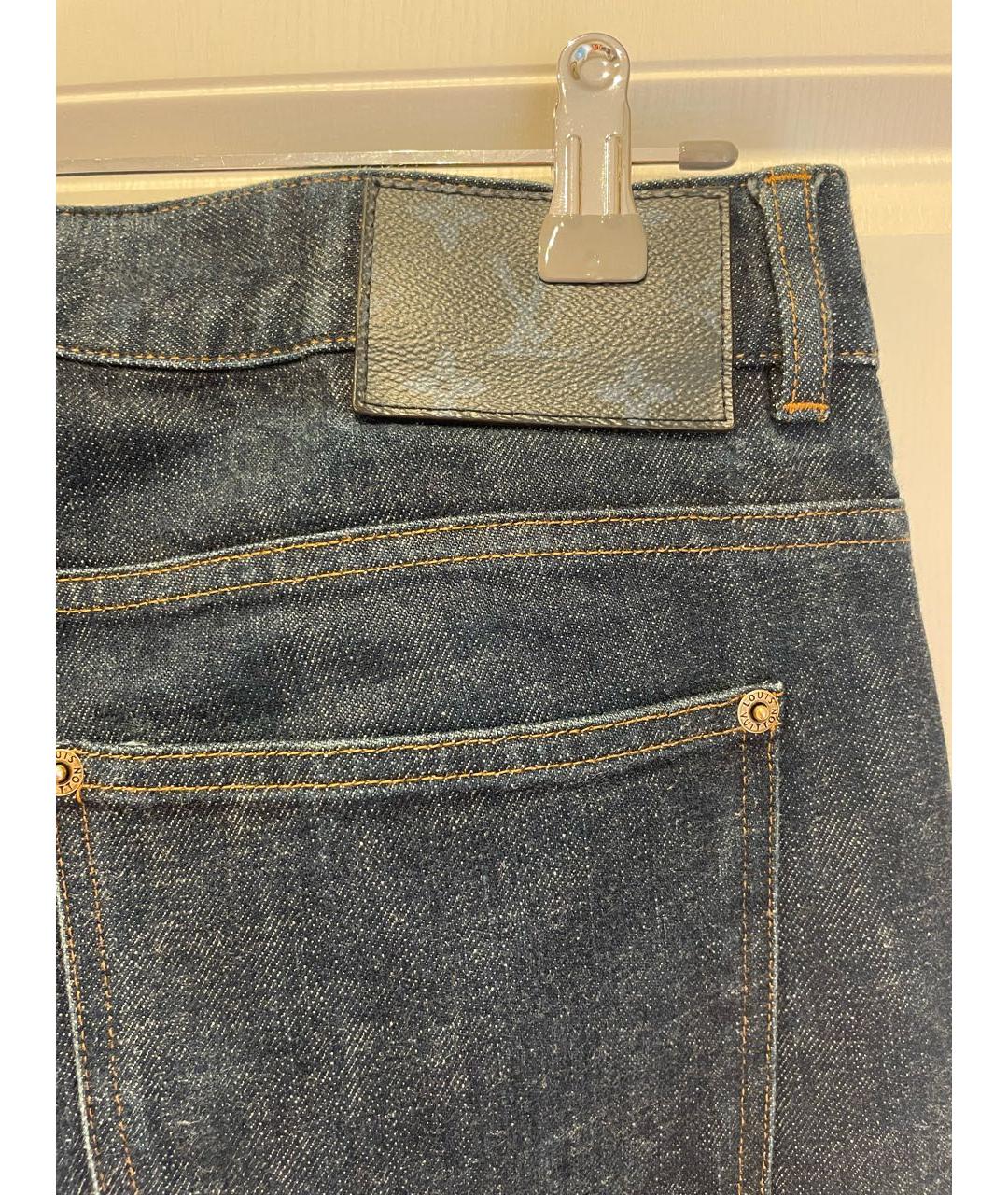 LOUIS VUITTON PRE-OWNED Темно-синие хлопковые джинсы, фото 4