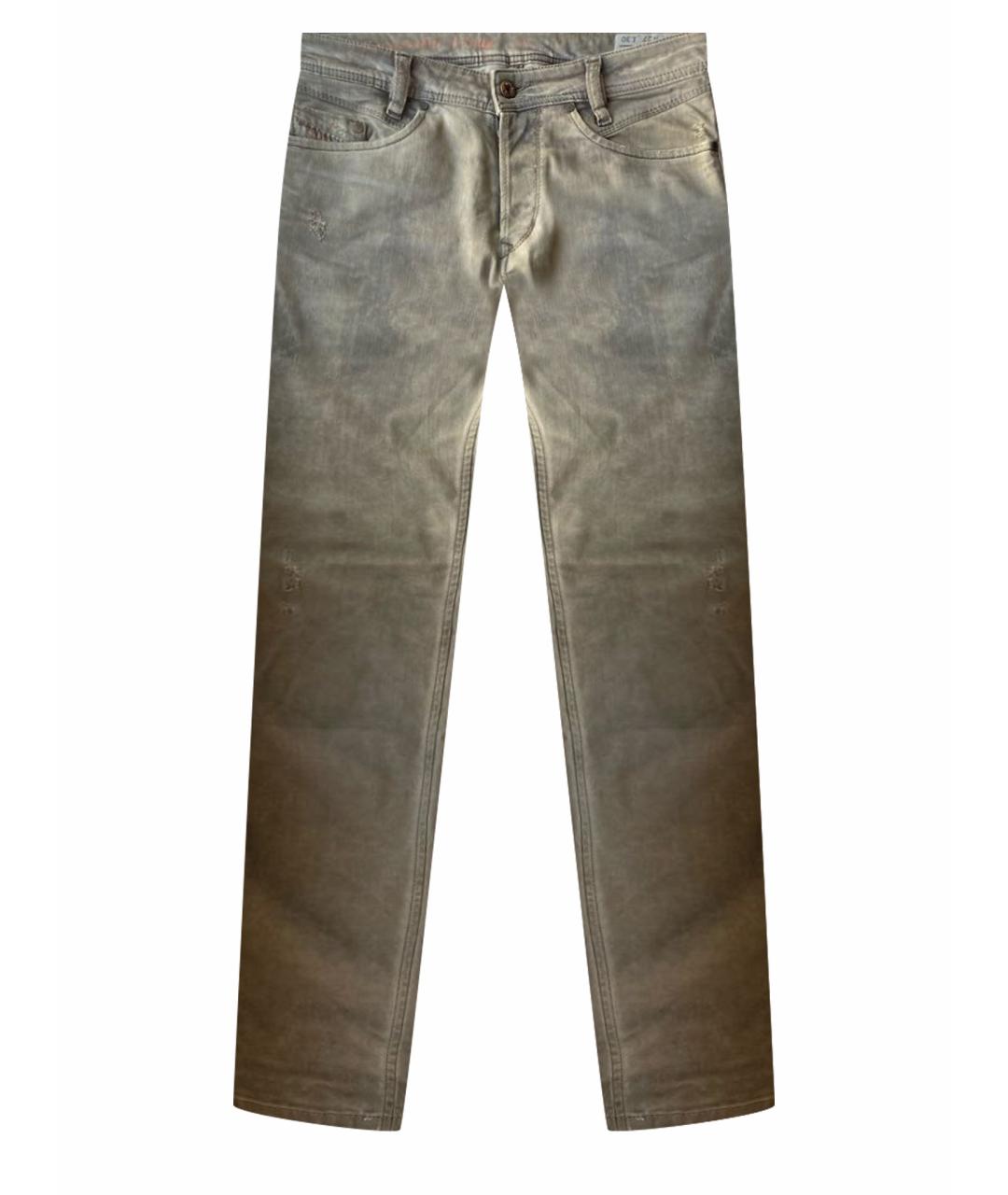 DIESEL Зеленые хлопко-полиэстеровые прямые джинсы, фото 1