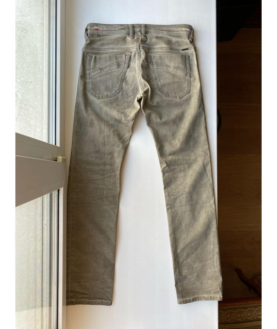DIESEL Зеленые хлопко-полиэстеровые прямые джинсы, фото 4