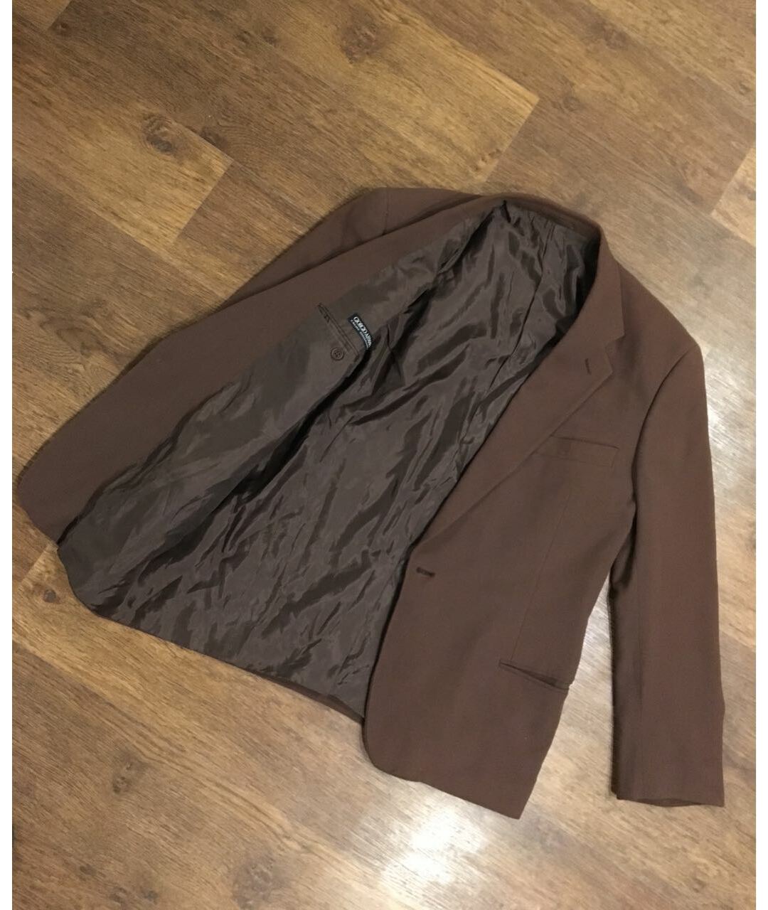 GIORGIO ARMANI VINTAGE Коричневый хлопковый пиджак, фото 3