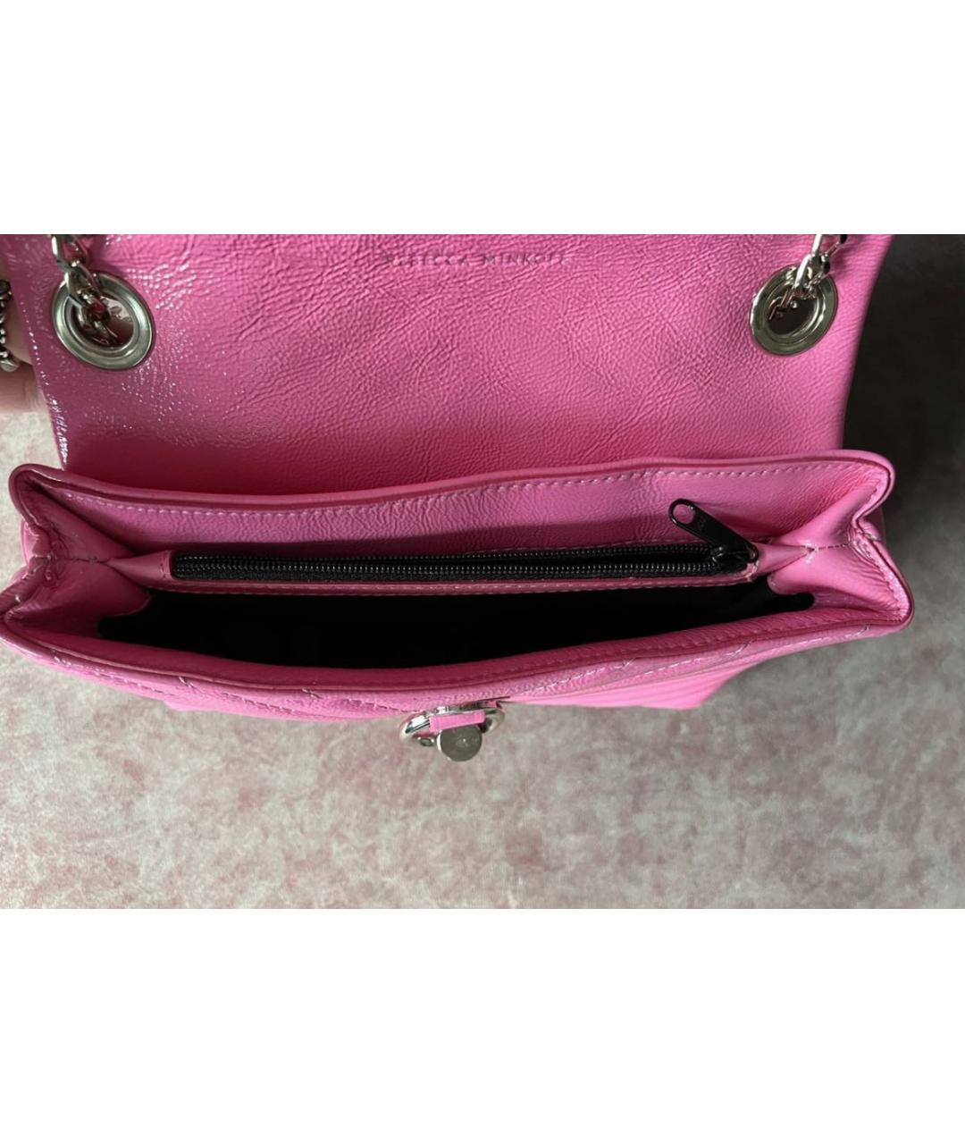 REBECCA MINKOFF Розовая сумка через плечо из искусственной кожи, фото 4
