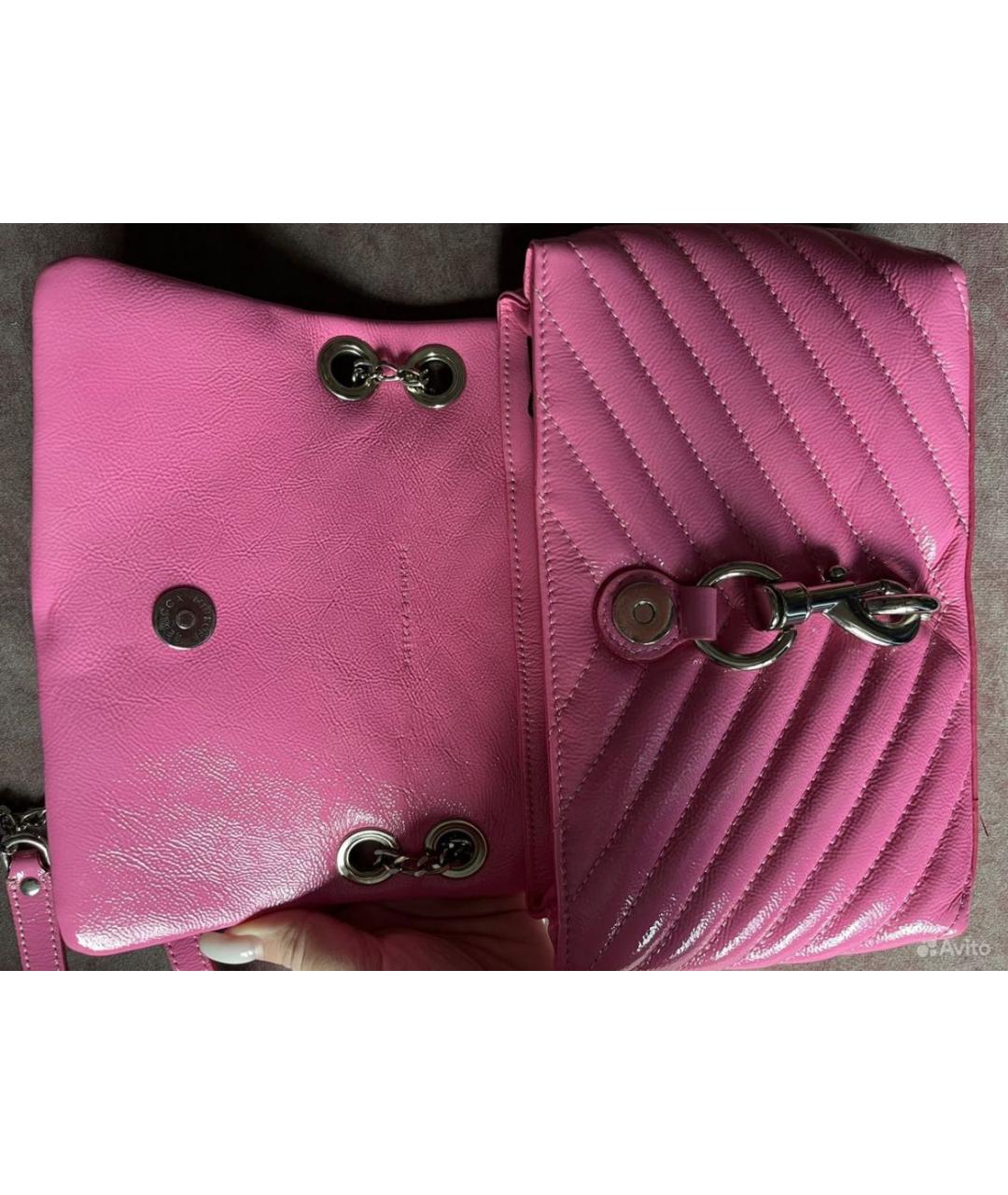 REBECCA MINKOFF Розовая сумка через плечо из искусственной кожи, фото 3