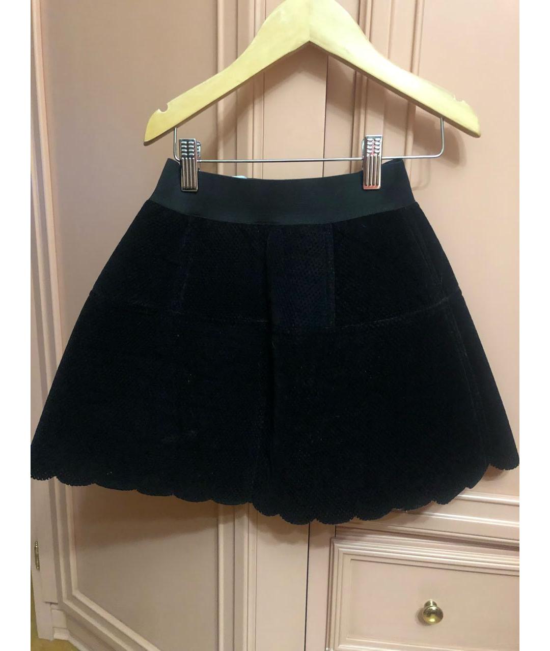 MI MI SOL Черная вискозная юбка, фото 3