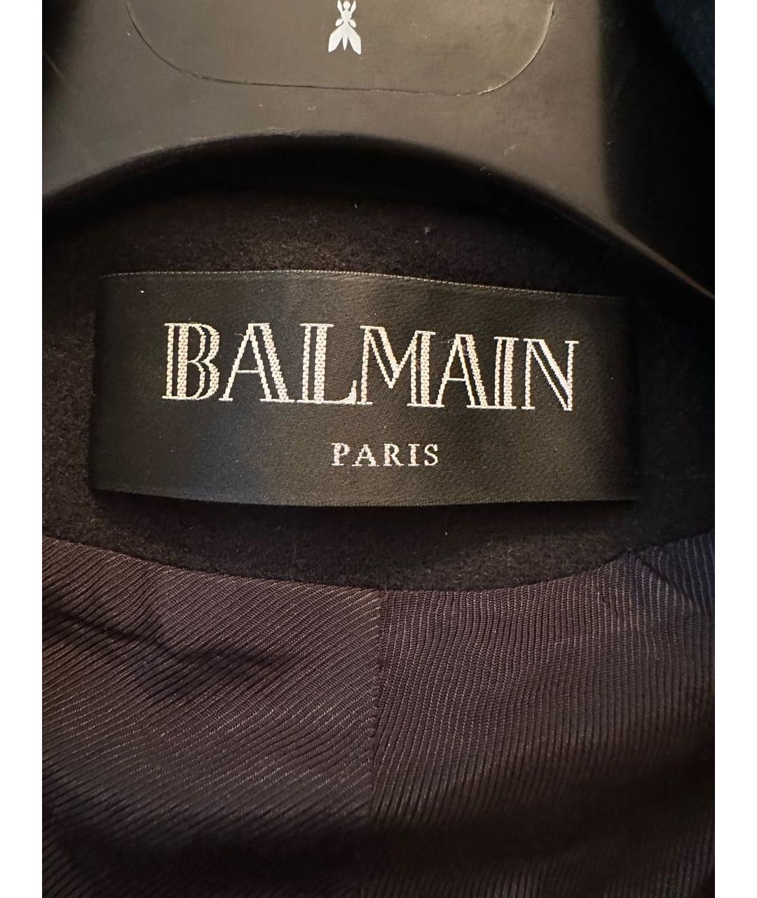 BALMAIN Черное шерстяное пальто, фото 7