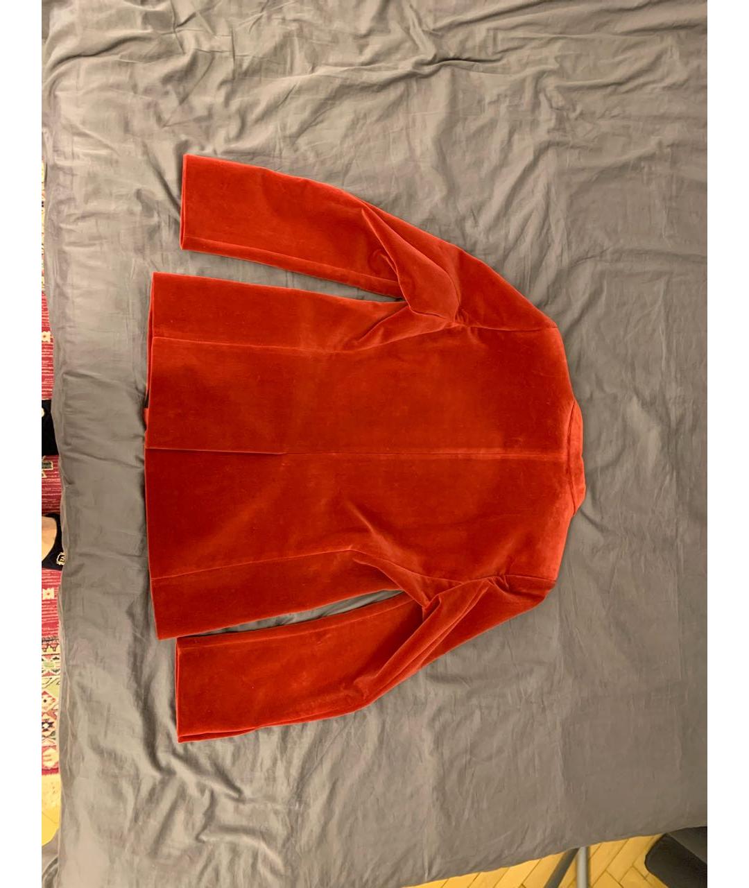 BALMAIN Оранжевый бархатный пиджак, фото 6