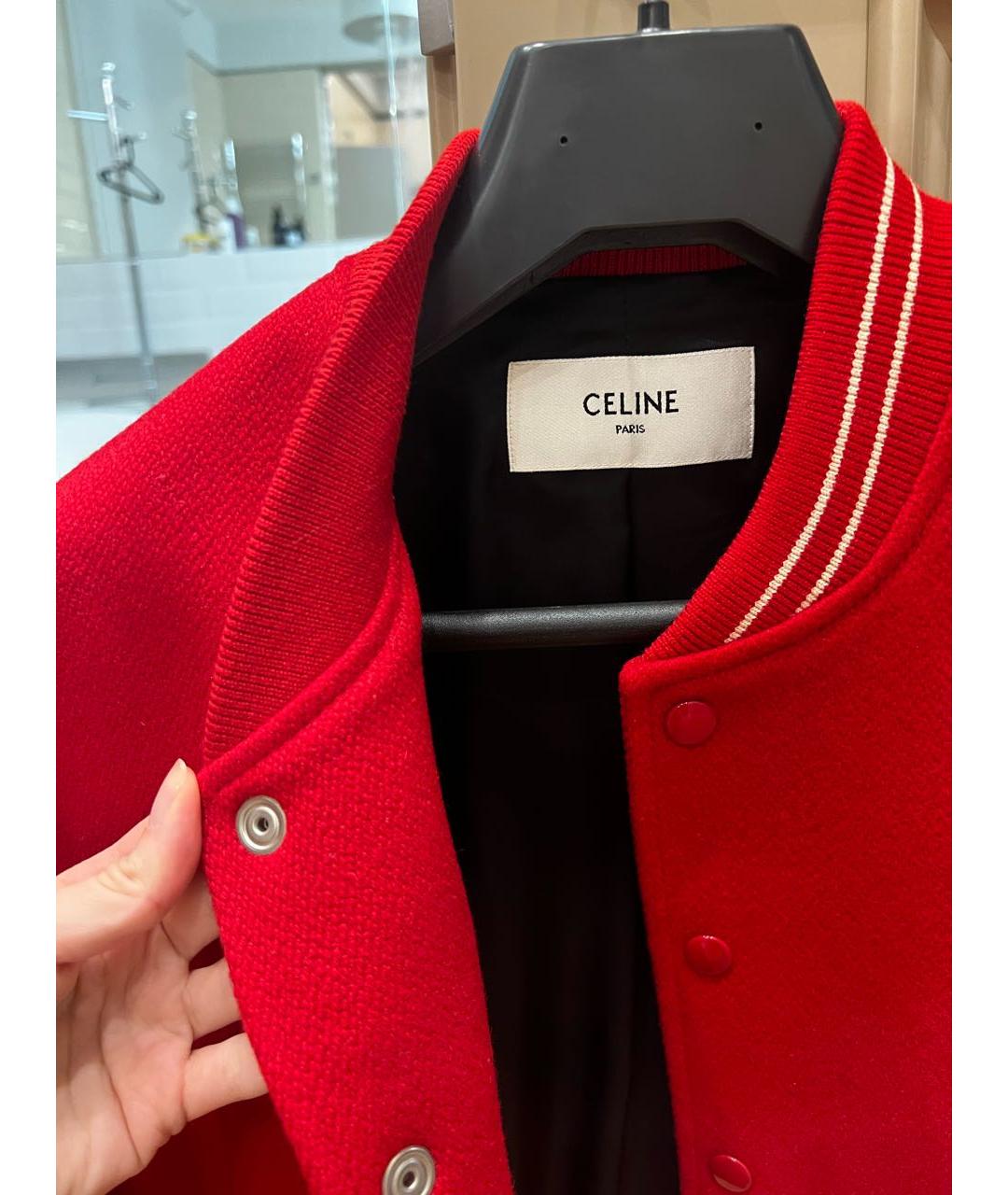 CELINE Красная шерстяная куртка, фото 3