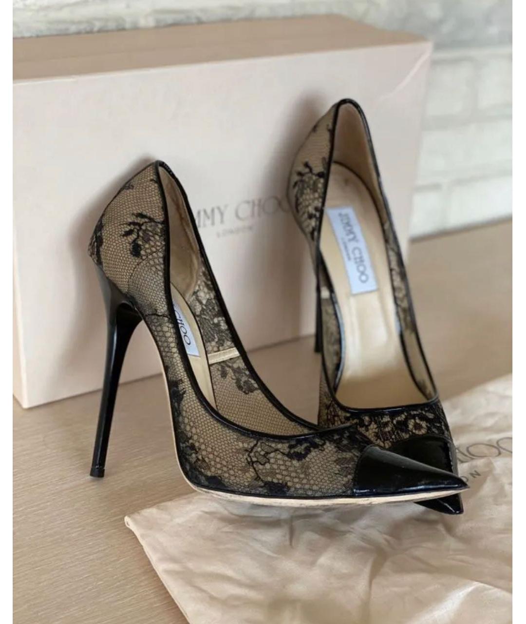 JIMMY CHOO Черные кожаные туфли, фото 3