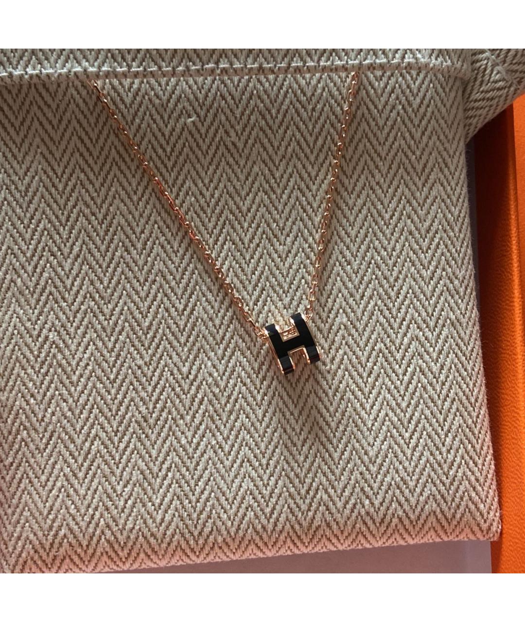 HERMES Черная позолоченная подвеска, фото 2